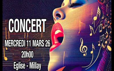 CONCERT UN JOUR UNE CHANSON – CHORALE – MERCREDI 11 MARS 26 – EGLISE MILLAY